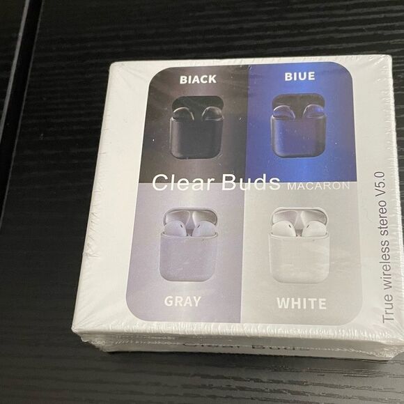 Earbuds Clear Buds True Wirelessly Stereo V5.0 compatible with Apple and Android - Picture 1 of 5